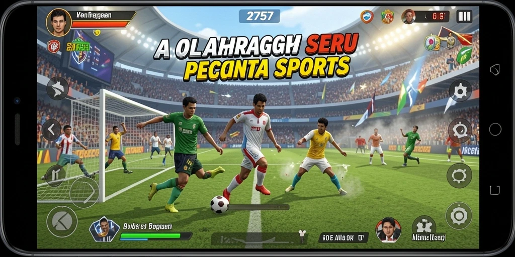 Tampilan gameplay seru dalam permainan olahraga 2757 yang menarik.