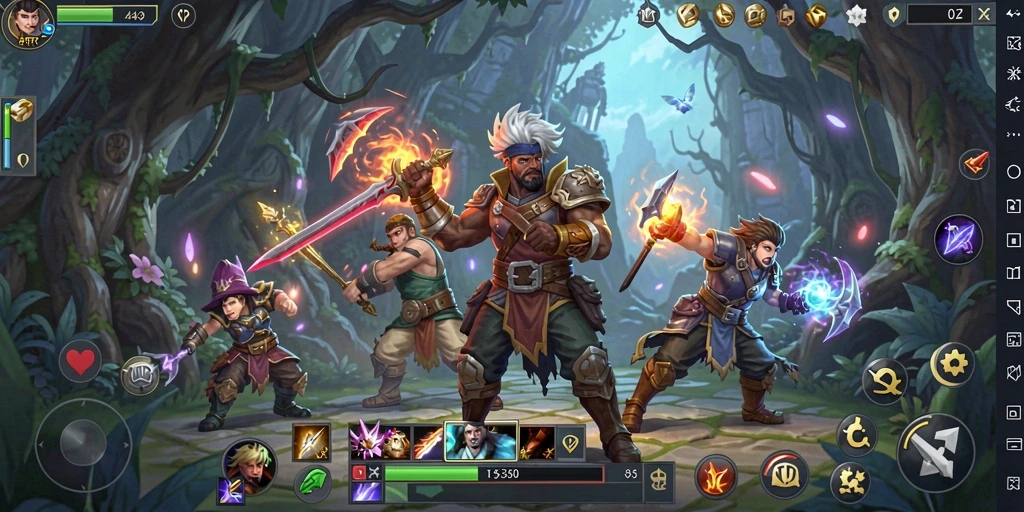 Tangkapan layar menunjukkan aksi pertarungan seru dalam game ARPG.