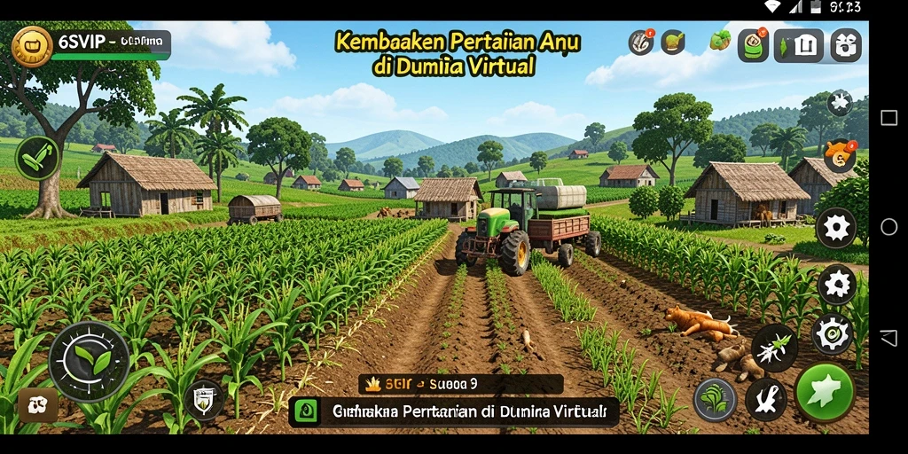 Screenshot gameplay 6SVIP menampilkan aktivitas berkebun yang seru.