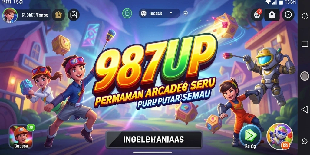 Screenshot 987UP yang menunjukkan gameplay seru di dunia arcade.