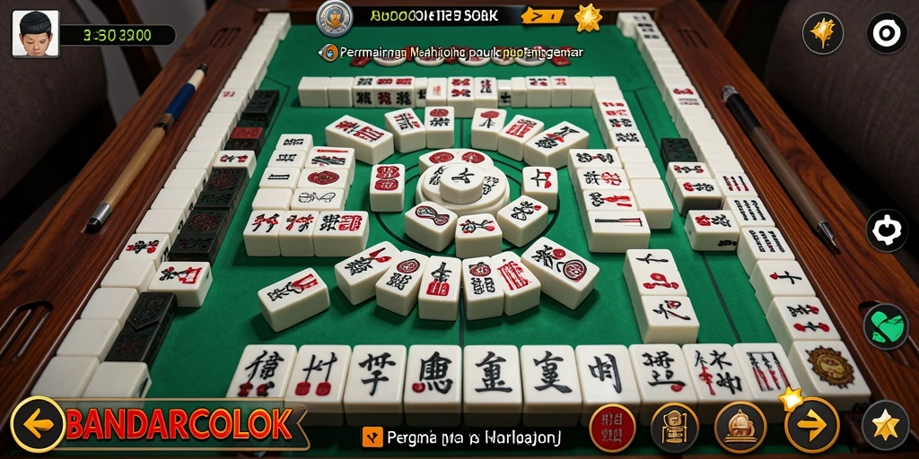 Screenshot permainan BANDARCOLOK menampilkan momen seru saat bermain Mahjong.