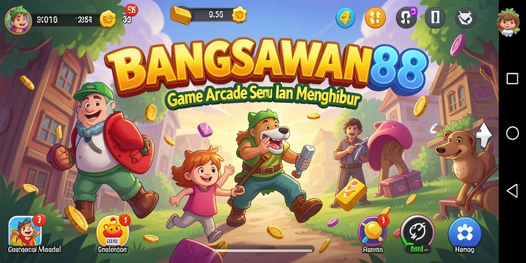 Screenshot gameplay BANGSAWAN88 yang penuh warna dan menarik.