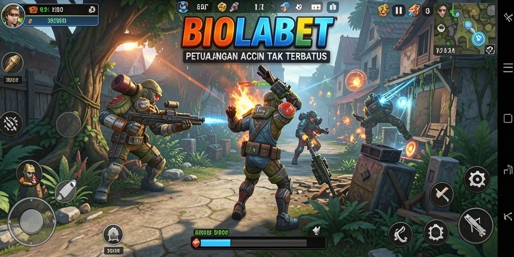 Tampilan gameplay seru dalam BIOLABET dengan aksi mendebarkan.