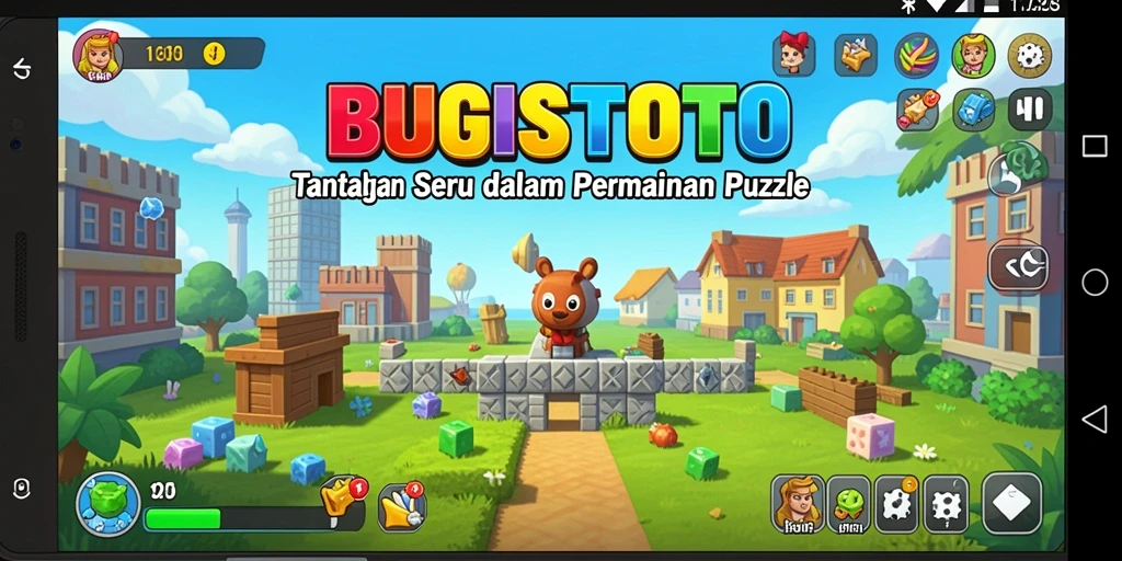 Tampilan gameplay seru dalam permainan Puzzle BUGISTOTO.