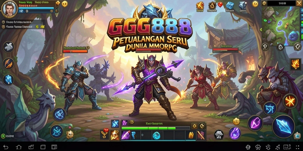 Screenshot gameplay GGG888 yang menunjukkan aksi petualangan seru.
