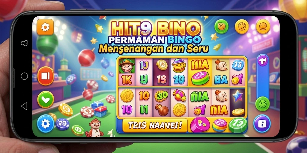 Screenshot utama gameplay HIT9 menunjukkan suasana seru permainan Bingo.