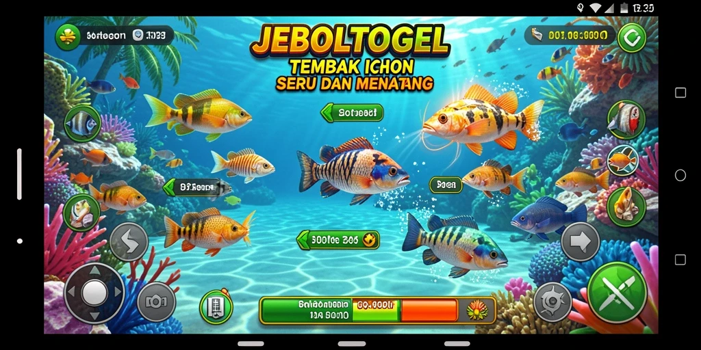 Tampilan gameplay JEBOLTOGEL yang penuh aksi Tembak Ikan.