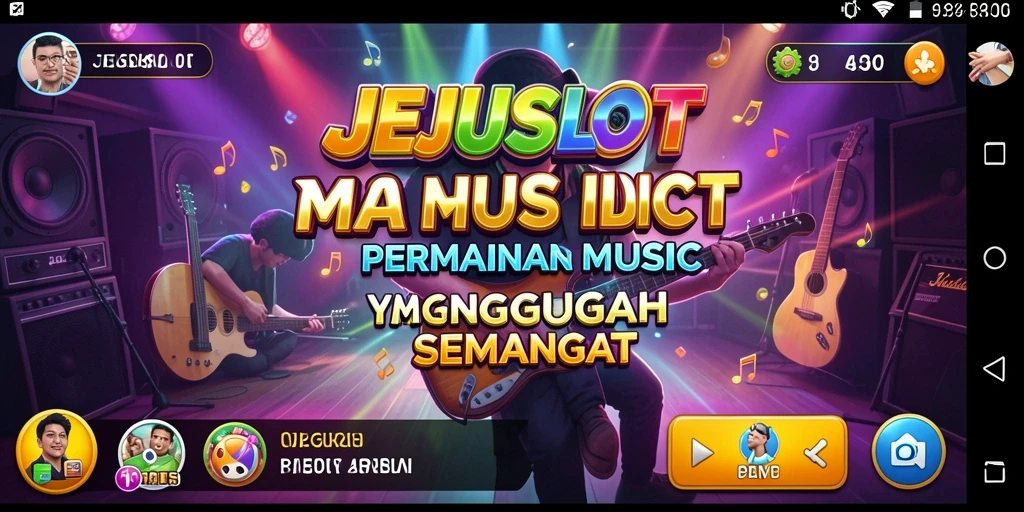 Screenshot gameplay JEJUSLOT menampilkan pemain menikmati musik.