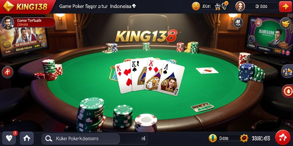 Tangkapan layar KING138 menampilkan gameplay poker yang mendebarkan.