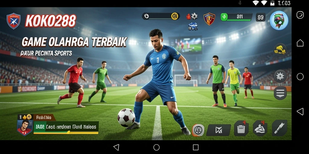 Tampilan gameplay KOKO288 yang mendebarkan dan penuh aksi olahraga.