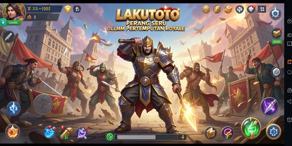 Tampilan mendebarkan gameplay <strong>LAKUTOTO</strong> dalam aksi Battle Royale.