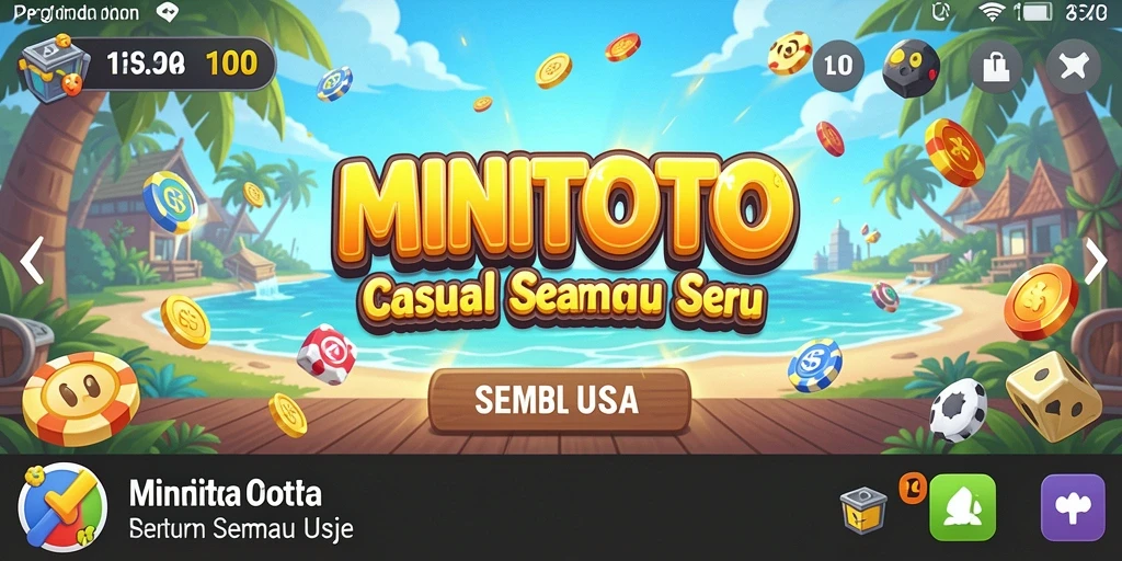 Tampilan gameplay MINITOTO yang ceria dan menghibur.