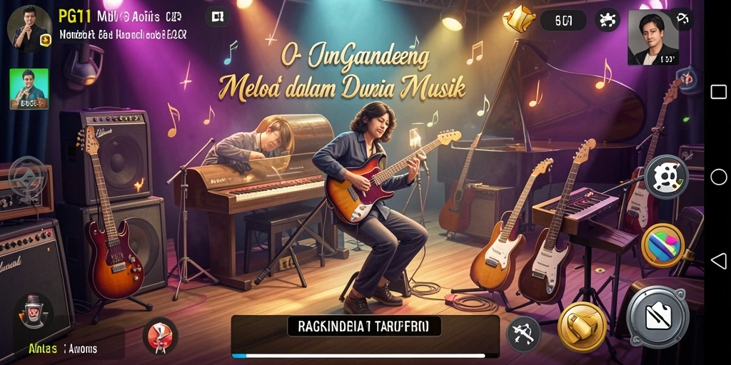 Screenshot utama PG11 menampilkan gameplay musik yang seru dan interaktif.