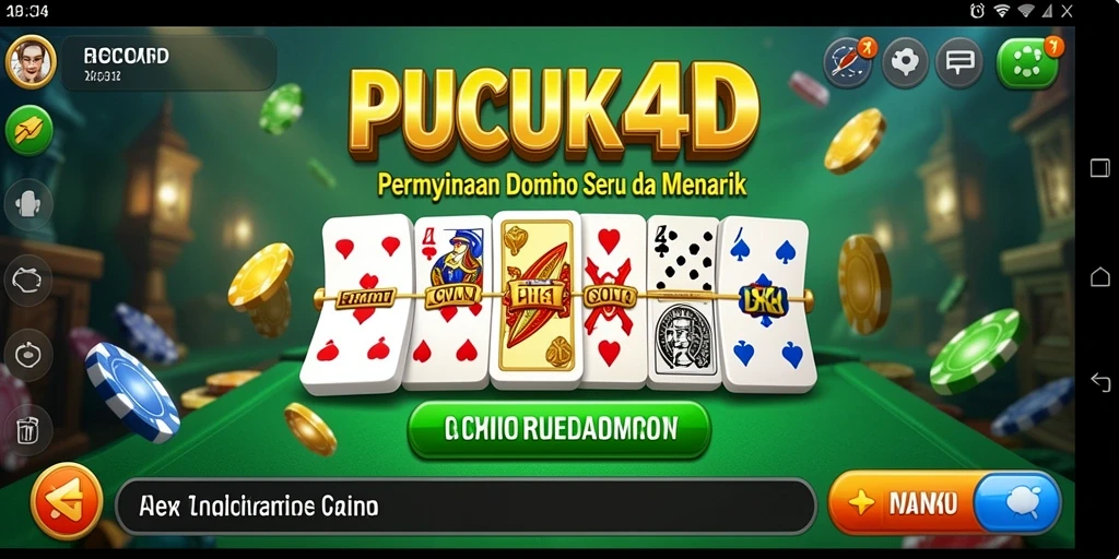 Tangkapan layar menunjukkan momen seru dalam permainan Domino PUCUK4D.