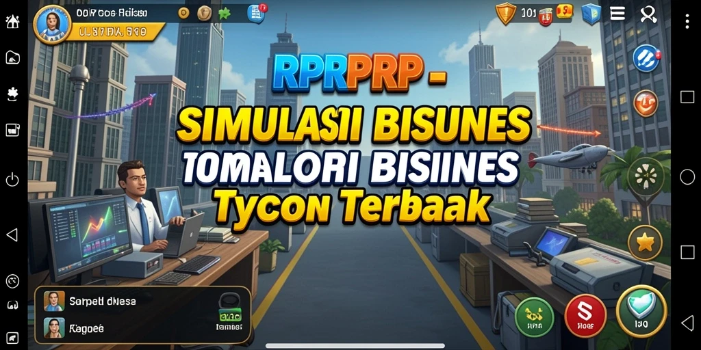 Tampilan gameplay RPRPRP yang menampilkan pengelolaan bisnis yang menarik.