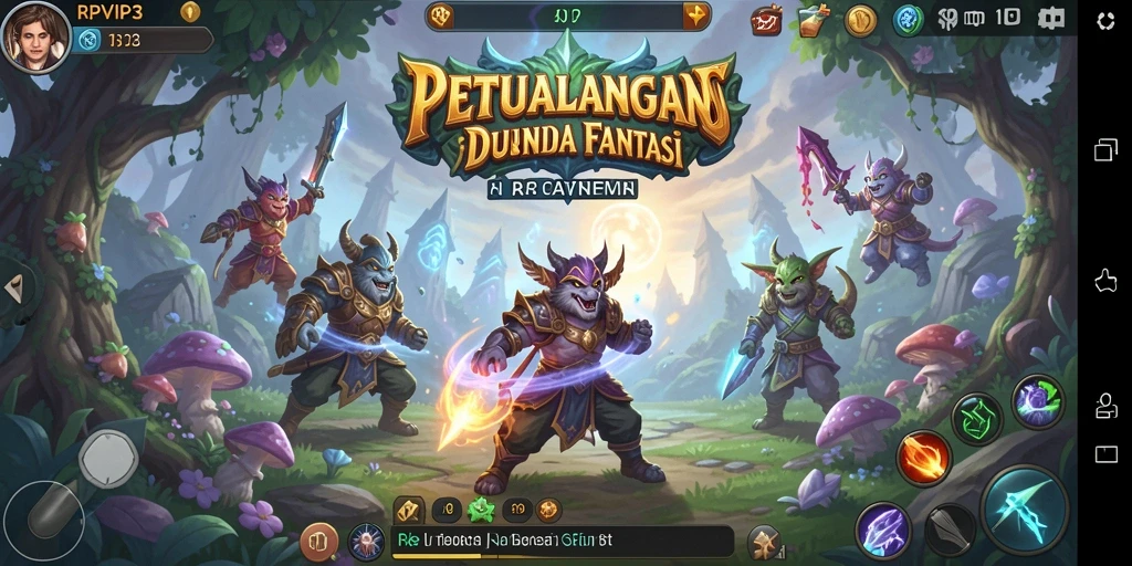 Screenshot gameplay RPVIP3 menampilkan aksi seru dalam dunia petualangan.