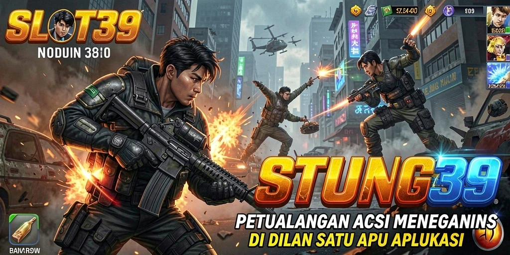 Tangkapan layar gameplay SLOT39 menampilkan serangan aksi yang penuh adrenalin.