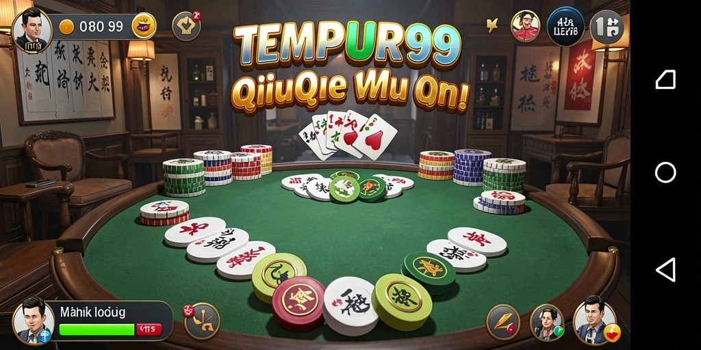 Tampilan screenshot TEMPUR99 yang menunjukkan gameplay QiuQiu yang seru.
