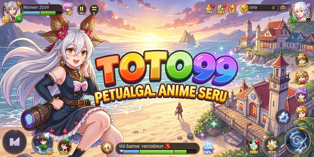 Screenshot utama TOTO99 menampilkan karakter anime dalam aksi.